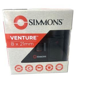 SIMMONS VENTURE 8X21mm Black Compact Binoculars Model 897821R BRAND NEW in Box